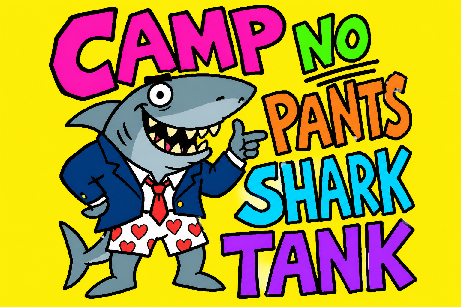Camp No Pants Shark Tank shitty logo